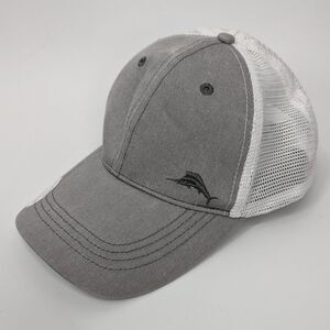 Tommy Bahama Men's Grey White Cotton Tip Your Cap Baja Mojito Baseball Hat NWOT